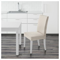 Фото4.Кресло, белый, Linneryd натуральный HENRIKSDAL IKEA 398.745.57